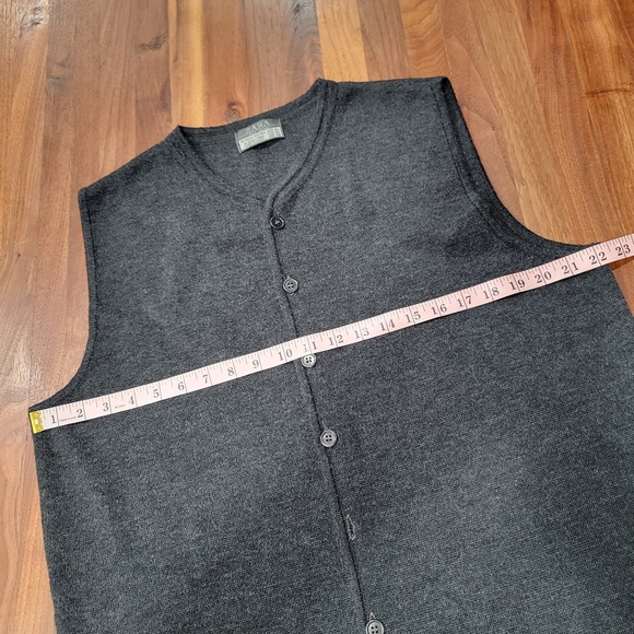 Zara Men's Wool Blend. Academia Vest Charcoal Gray Size XL - Picture 4 of 6